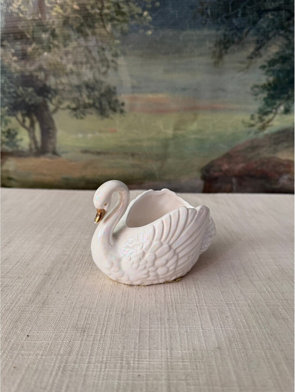 White Swan Planter Vase